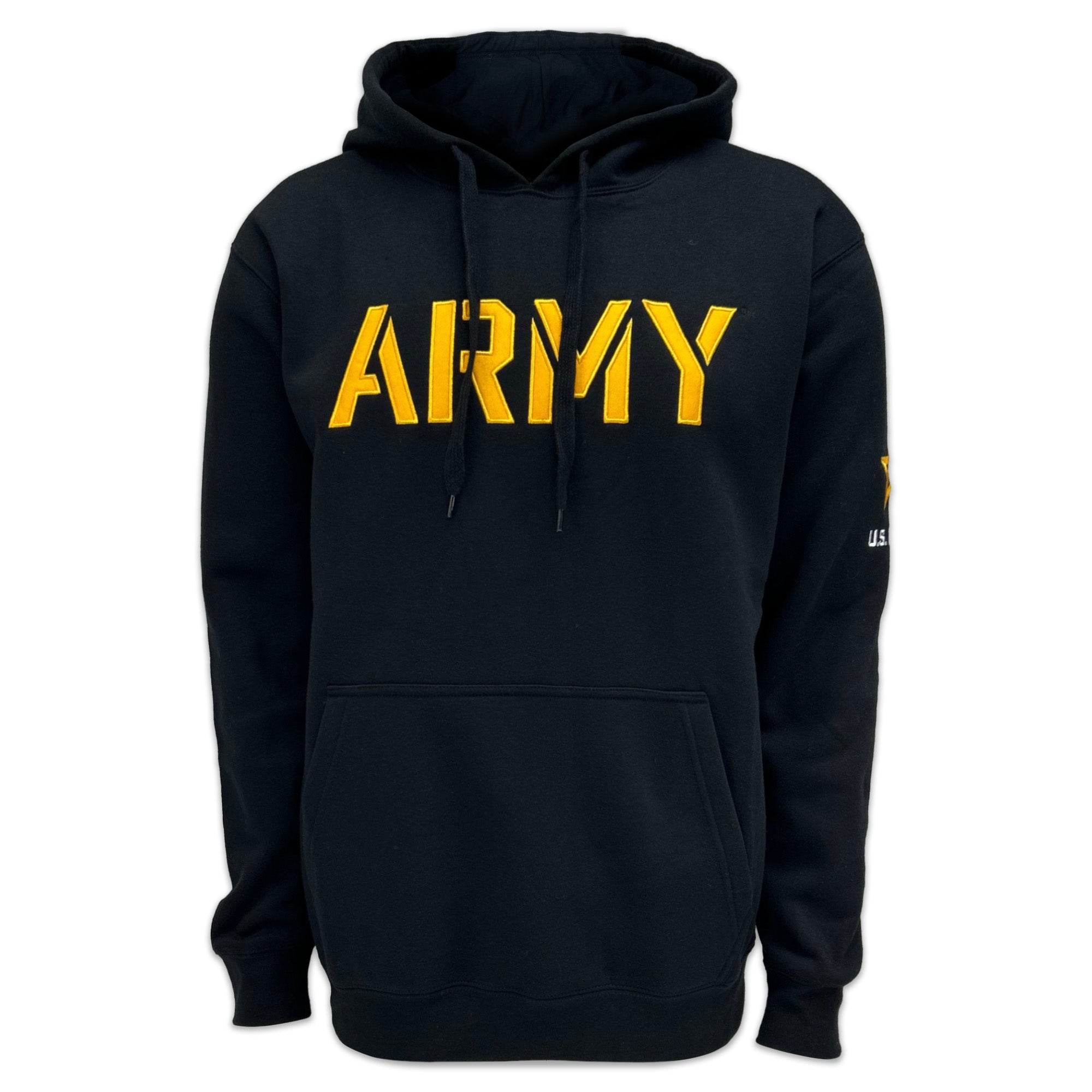 Army Star Tackle Twill Embroidered Fleece Hood (Black)