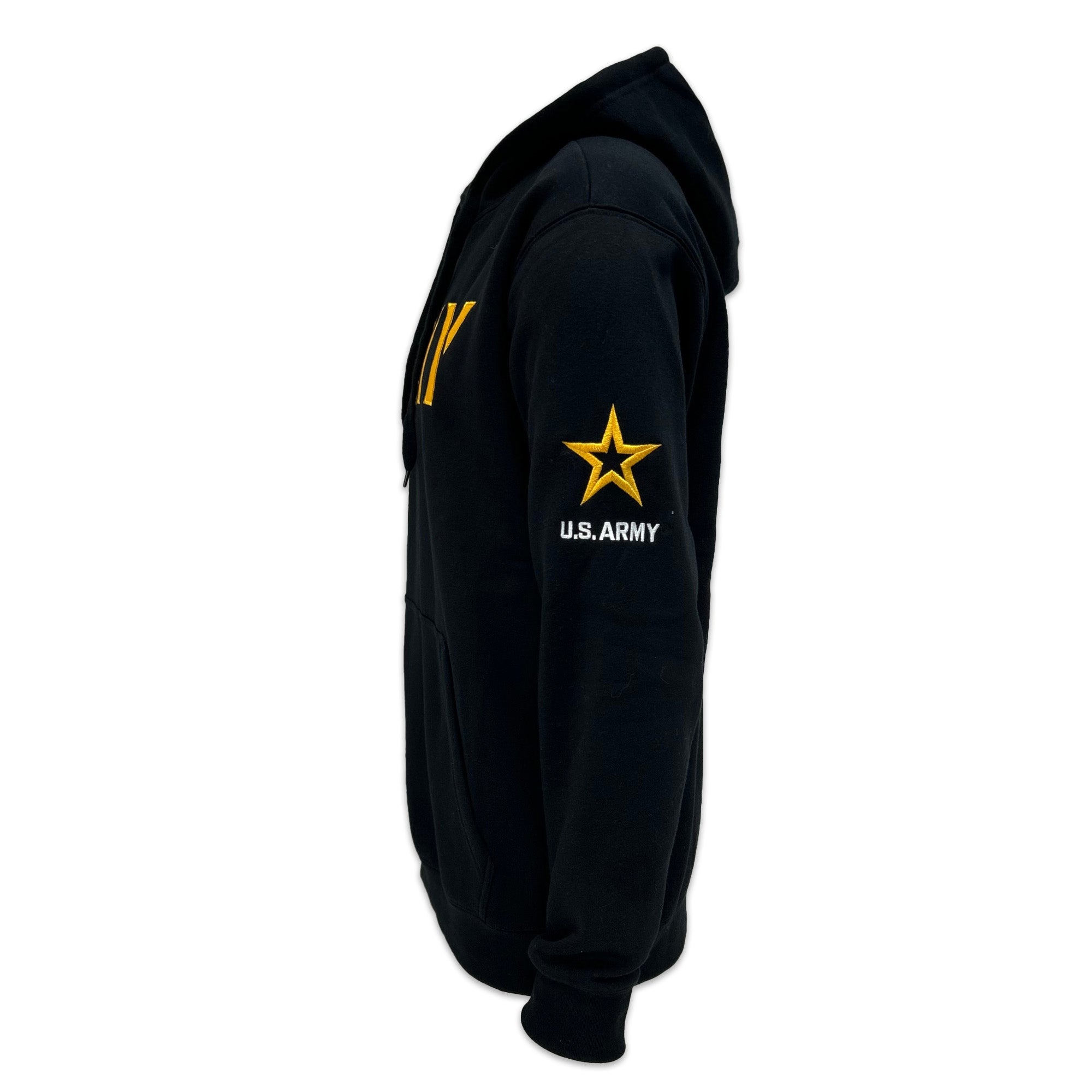 Army Star Tackle Twill Embroidered Fleece Hood (Black)