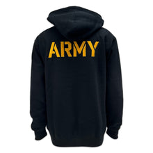 Load image into Gallery viewer, Army Star Tackle Twill Embroidered Fleece Full Zip Hood (Black)