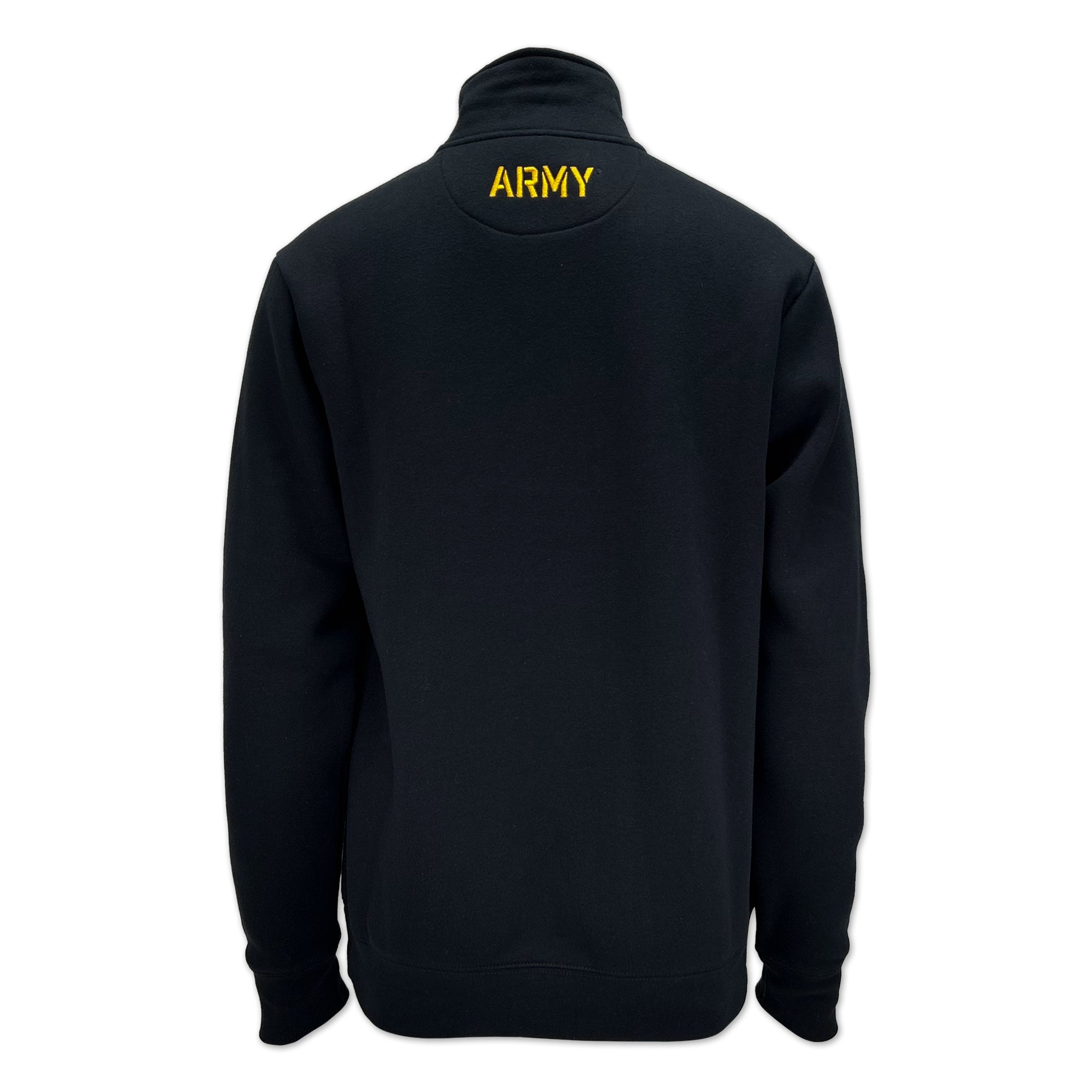 Army Star Tackle Twill Embroidered Fleece Quarter Zip (Black)