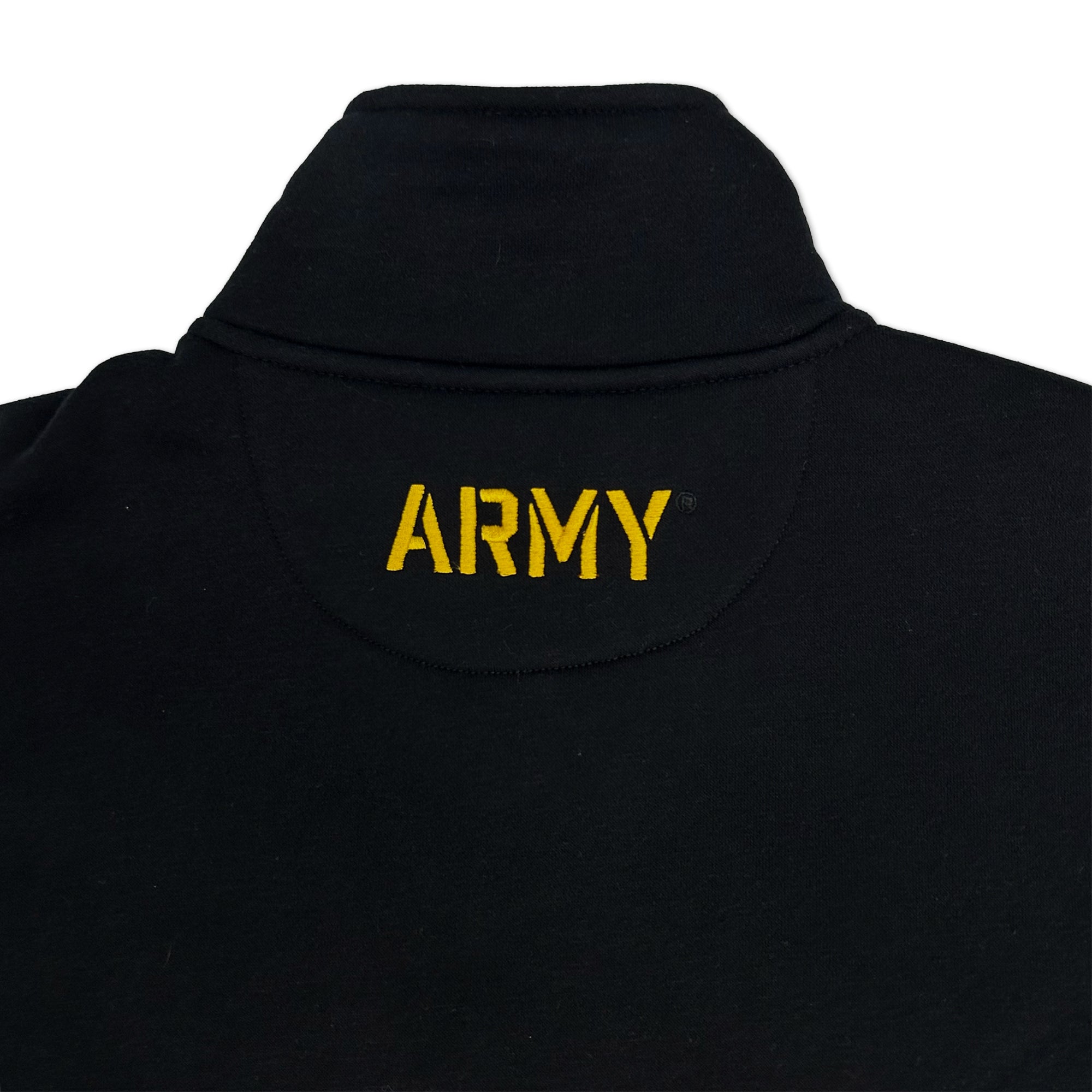 Army Star Tackle Twill Embroidered Fleece Quarter Zip (Black)