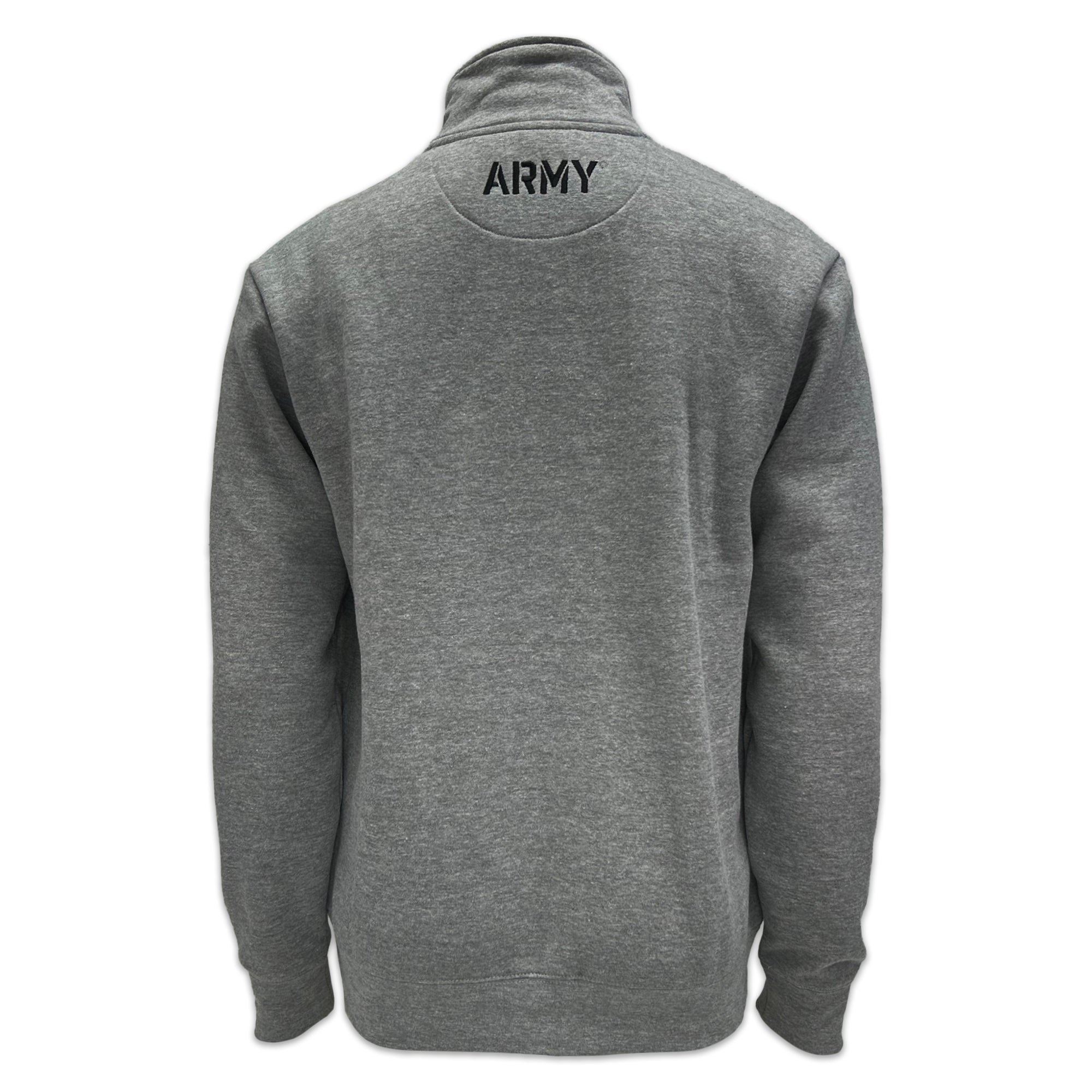 Army Star Tackle Twill Embroidered Fleece Quarter Zip (Grey)