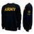 Army Star Tackle Twill Embroidered Raglan Fleece Crewneck (Black)