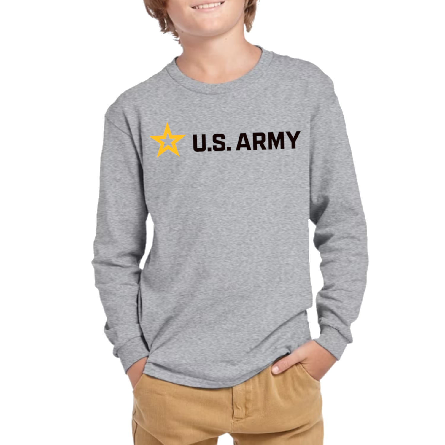 Army Full Chest Youth Long Sleeve T-Shirt