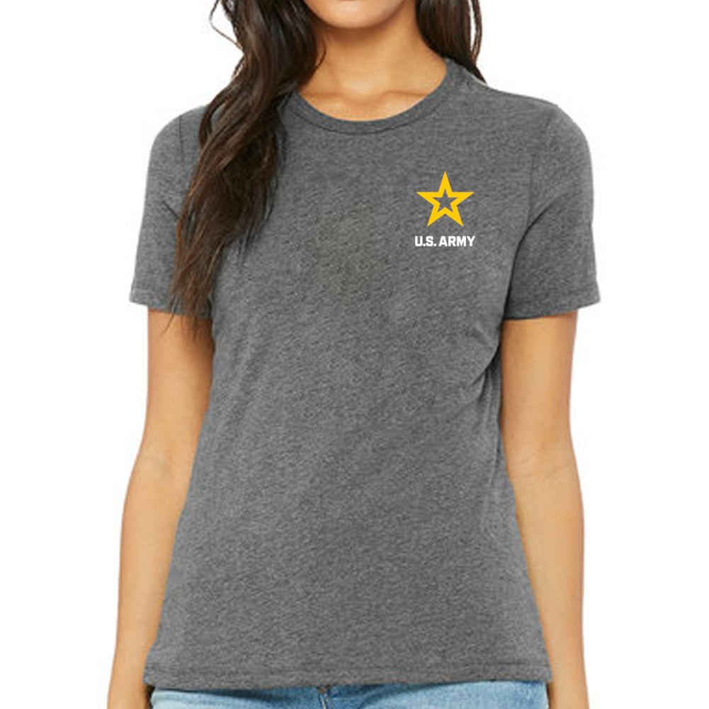 Army Star Ladies Left Chest Logo T-Shirt