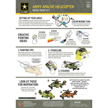 Load image into Gallery viewer, Army Apache Helicopter Wood Paint Kit