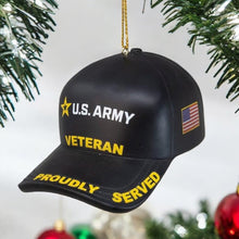 Load image into Gallery viewer, U.S. Army Veteran Cap Ornament