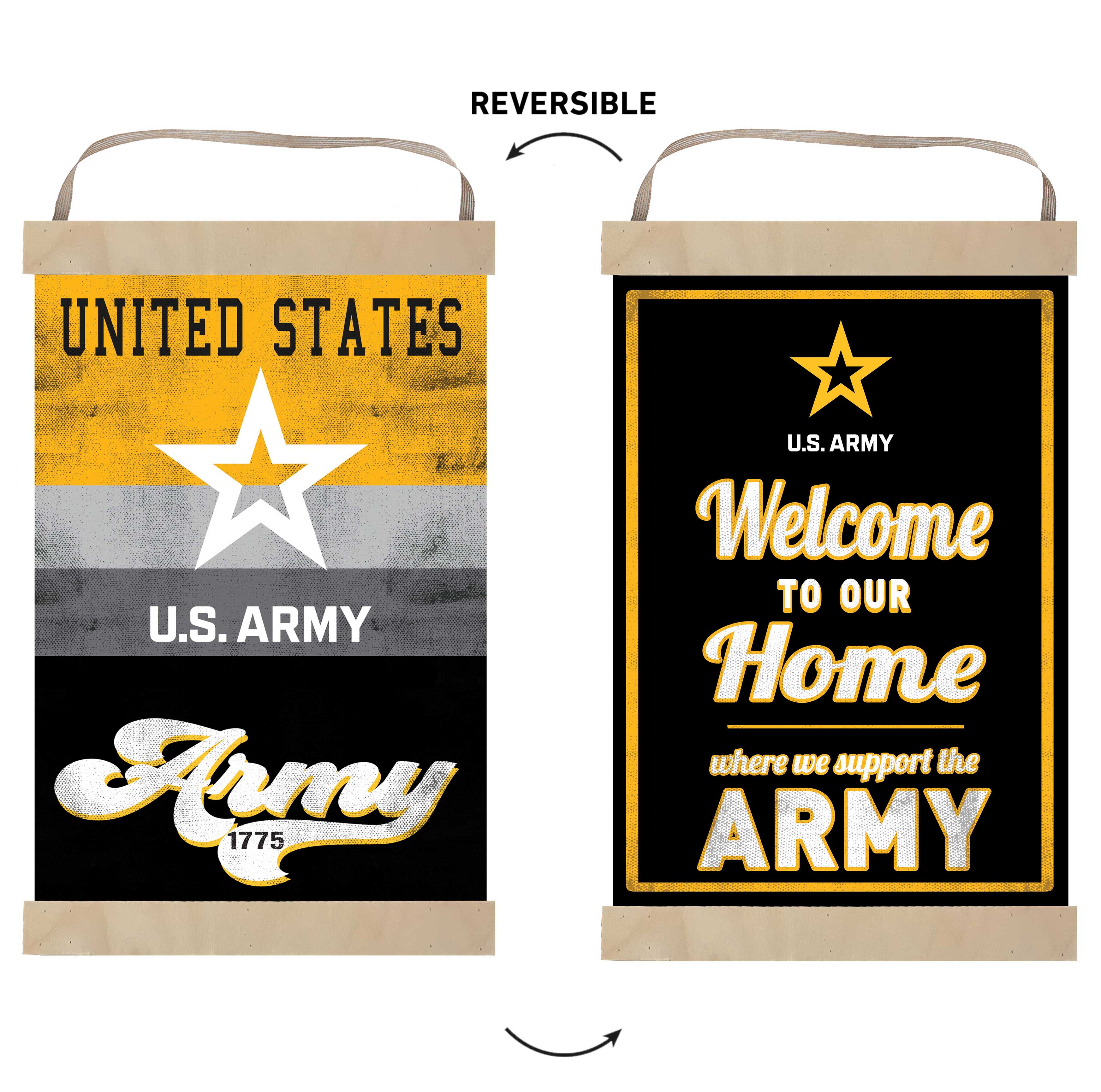 Army Reversible Banner Sign Retro Multi Color*