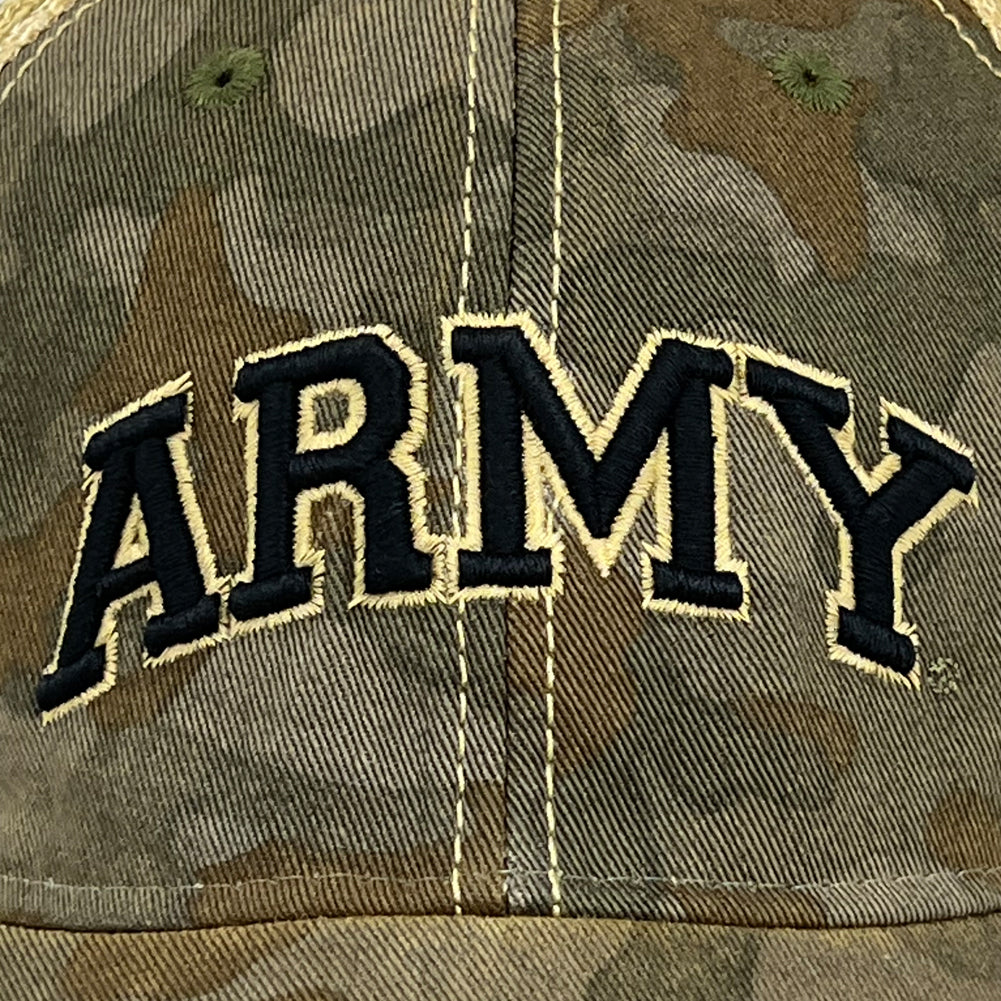 Army Arch Old Favorite Trucker Hat (Green Field Camo)