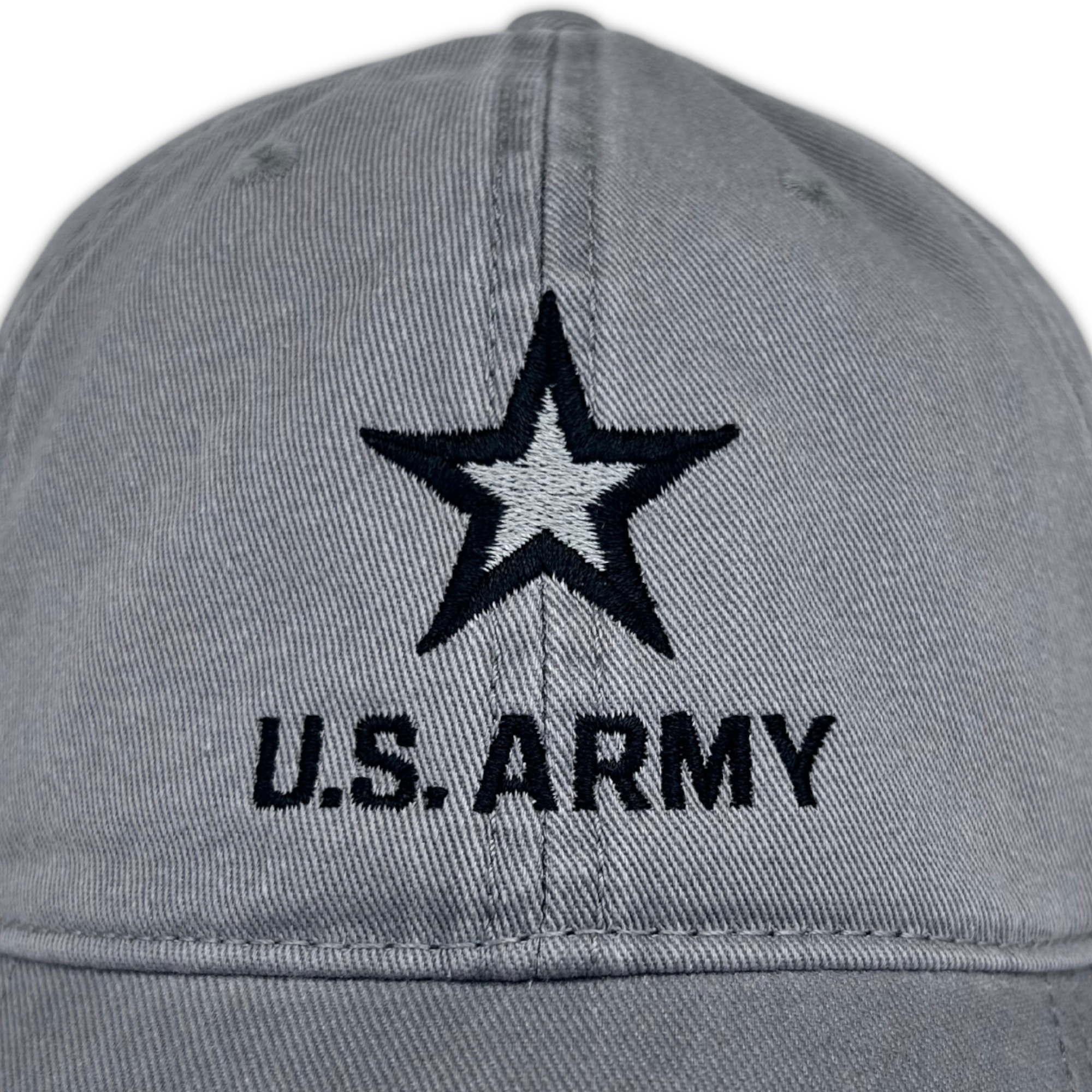 Army Star Stacked Logo Hat (Grey)