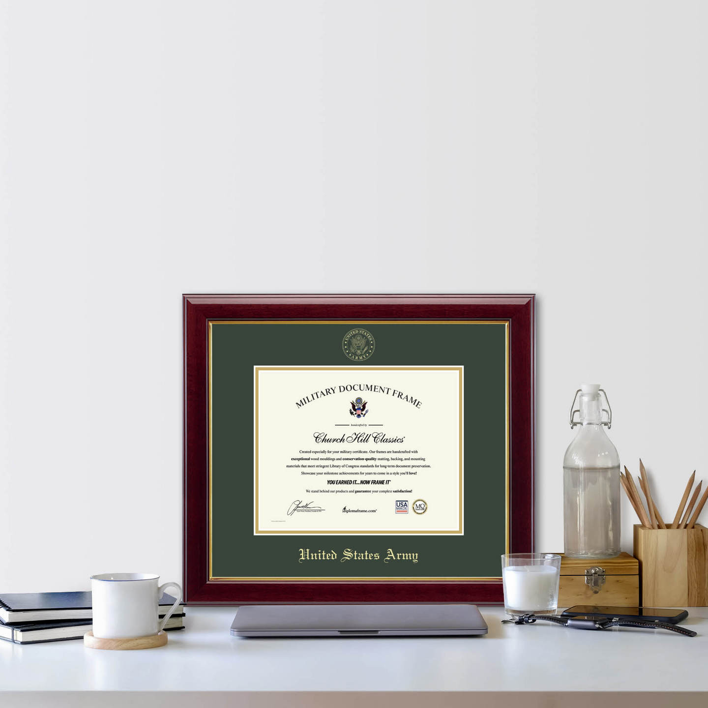 United States Army Gold Embossed Gallery Certificate Frame (Horizontal)*