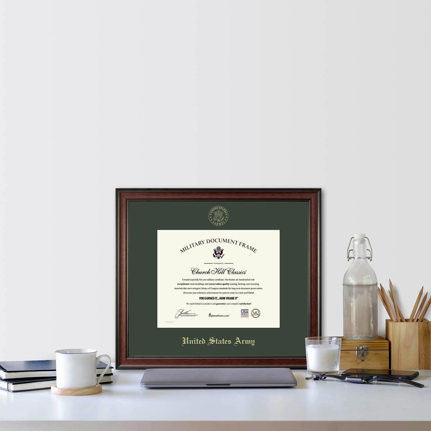 United States Army Gold Embossed Studio Certificate Frame (Horizontal)*