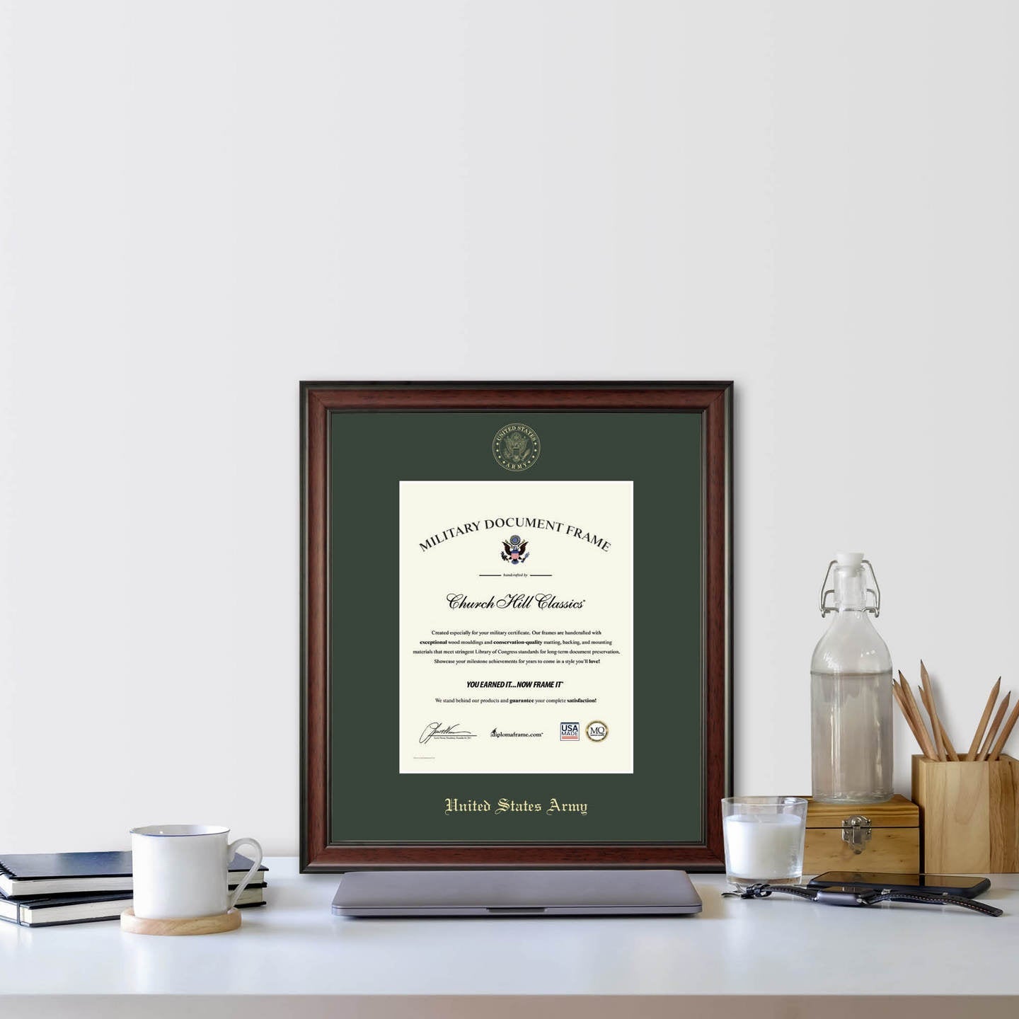 United States Army Gold Embossed Studio Certificate Frame (Vertical)*