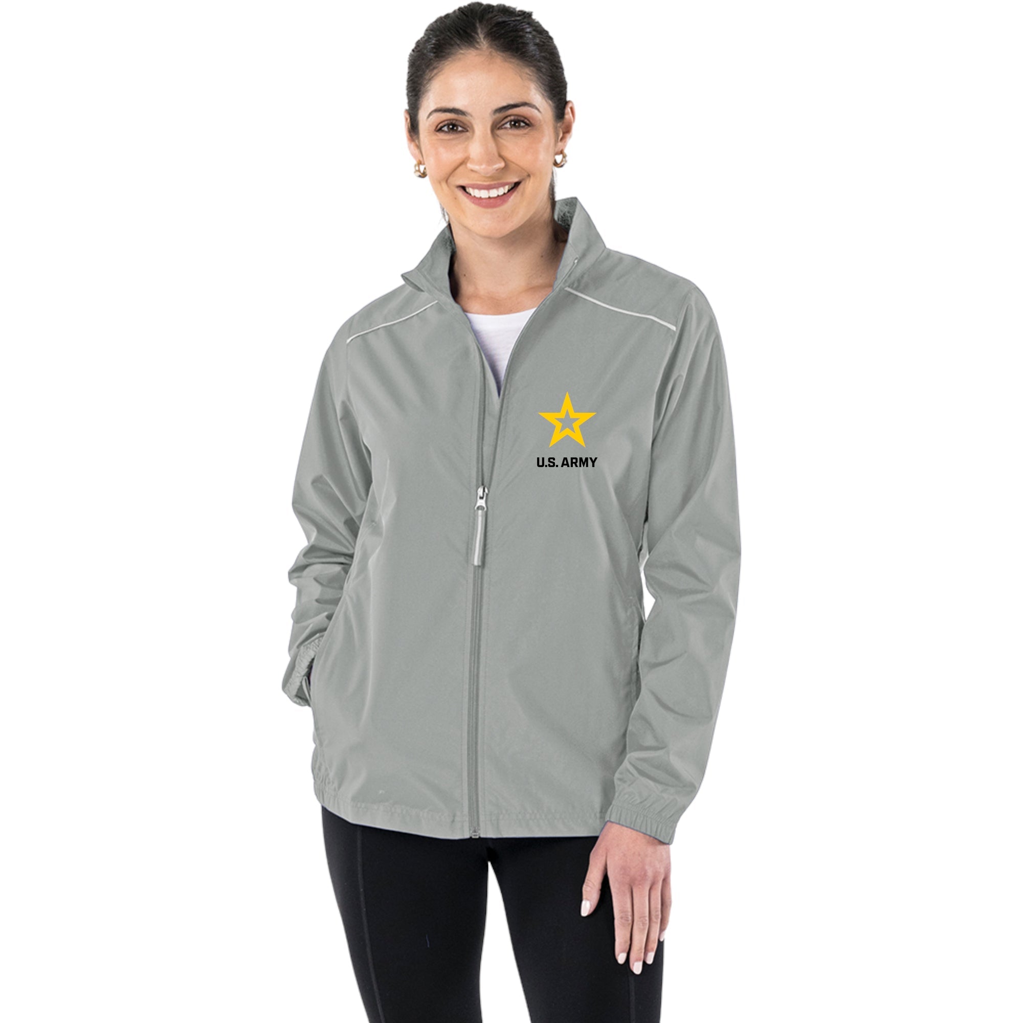 Army Star Ladies Pack-N-Go Full Zip Jacket