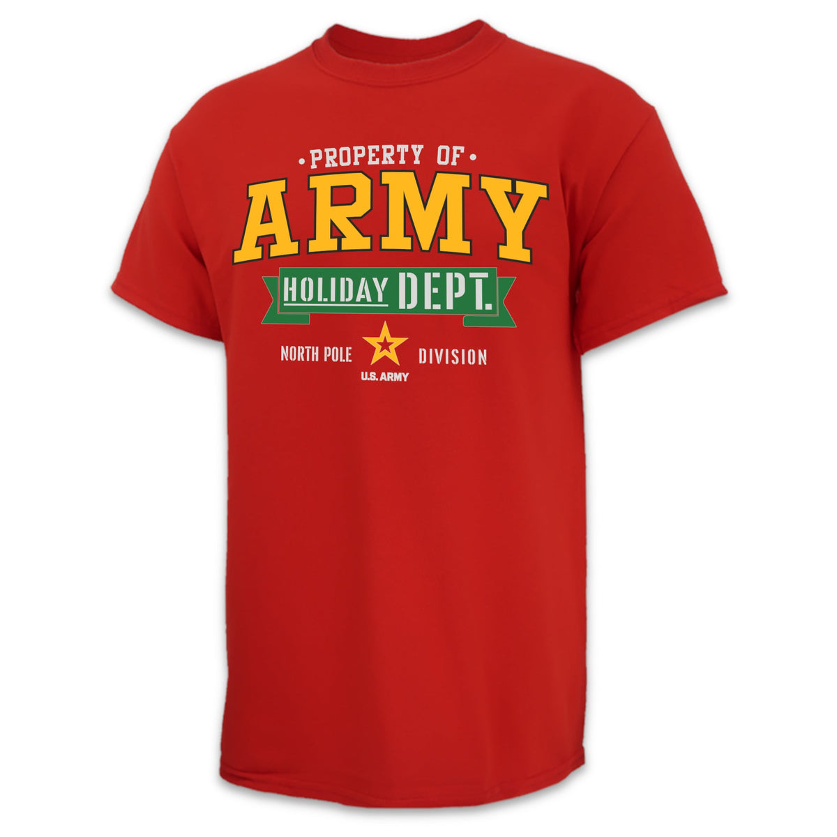 army-holiday-department-t-shirt-red