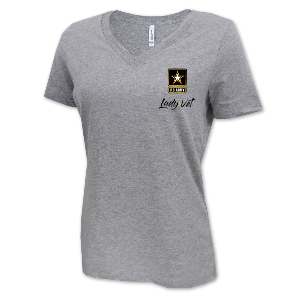 Army Lady Vet Left Chest Ladies T-Shirt