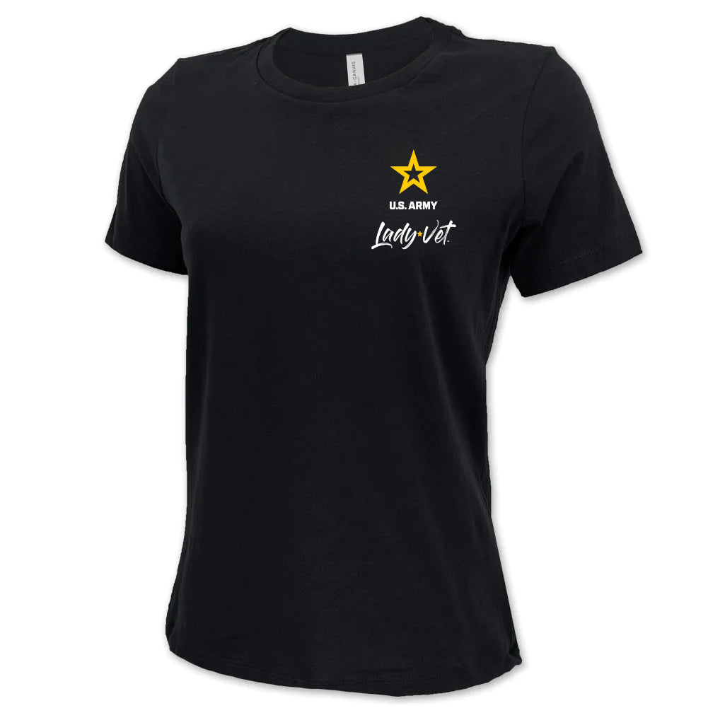 Army Lady Vet Left Chest Ladies T-Shirt