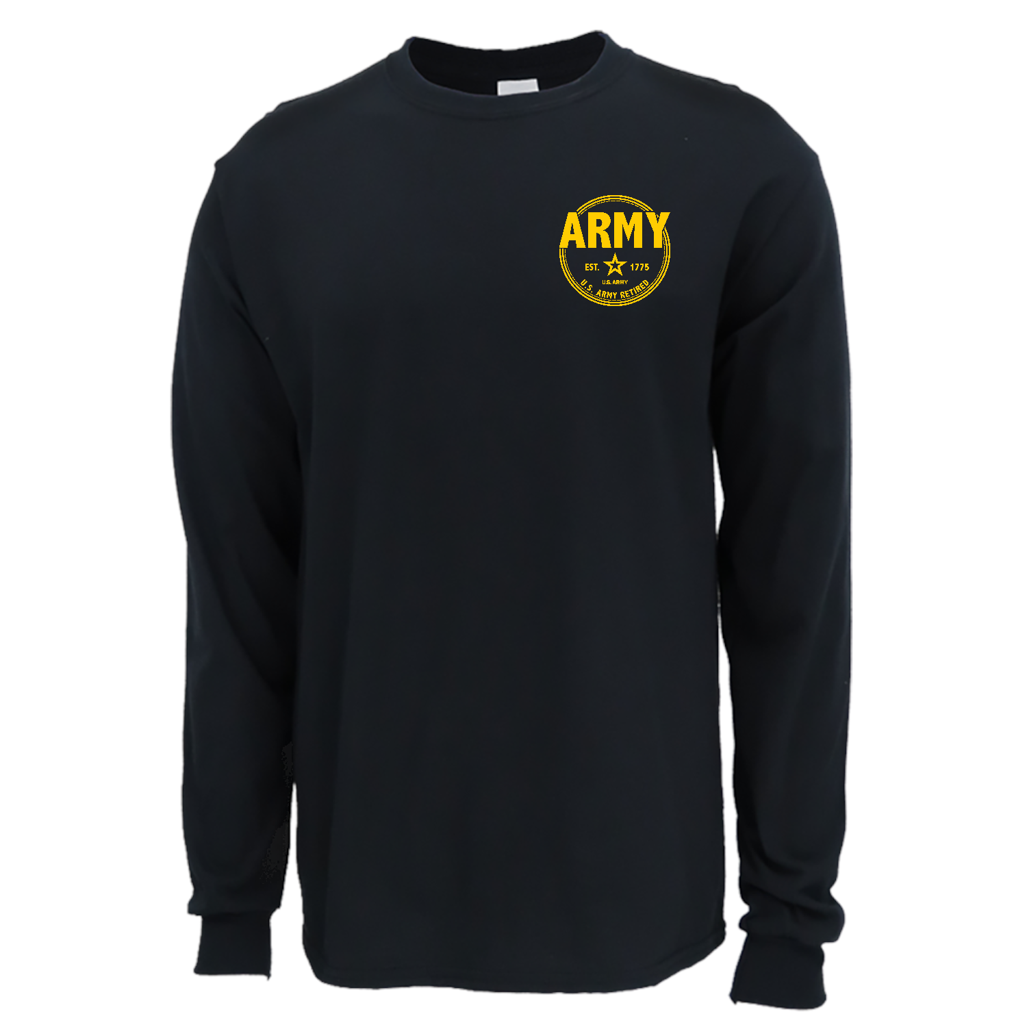 Army Retired Left Chest Long Sleeve T-Shirt