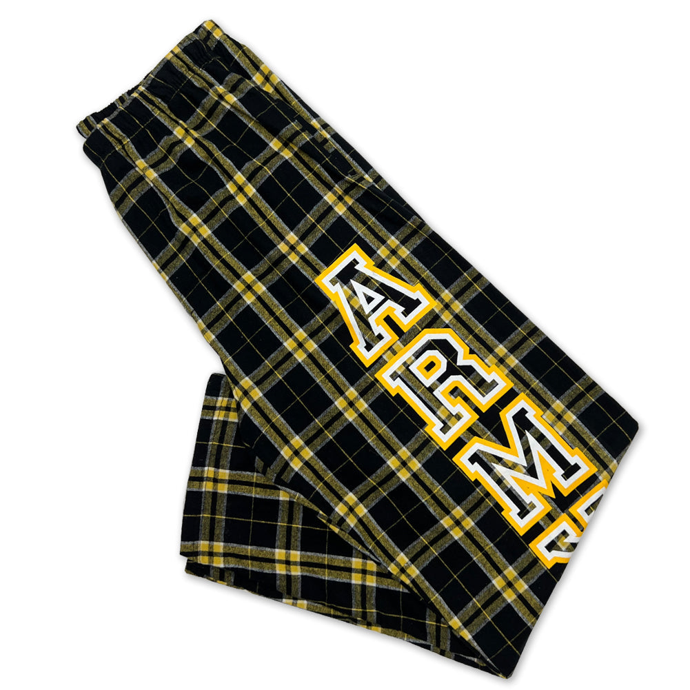 Army 2C Flannel Pants (Black/Gold)