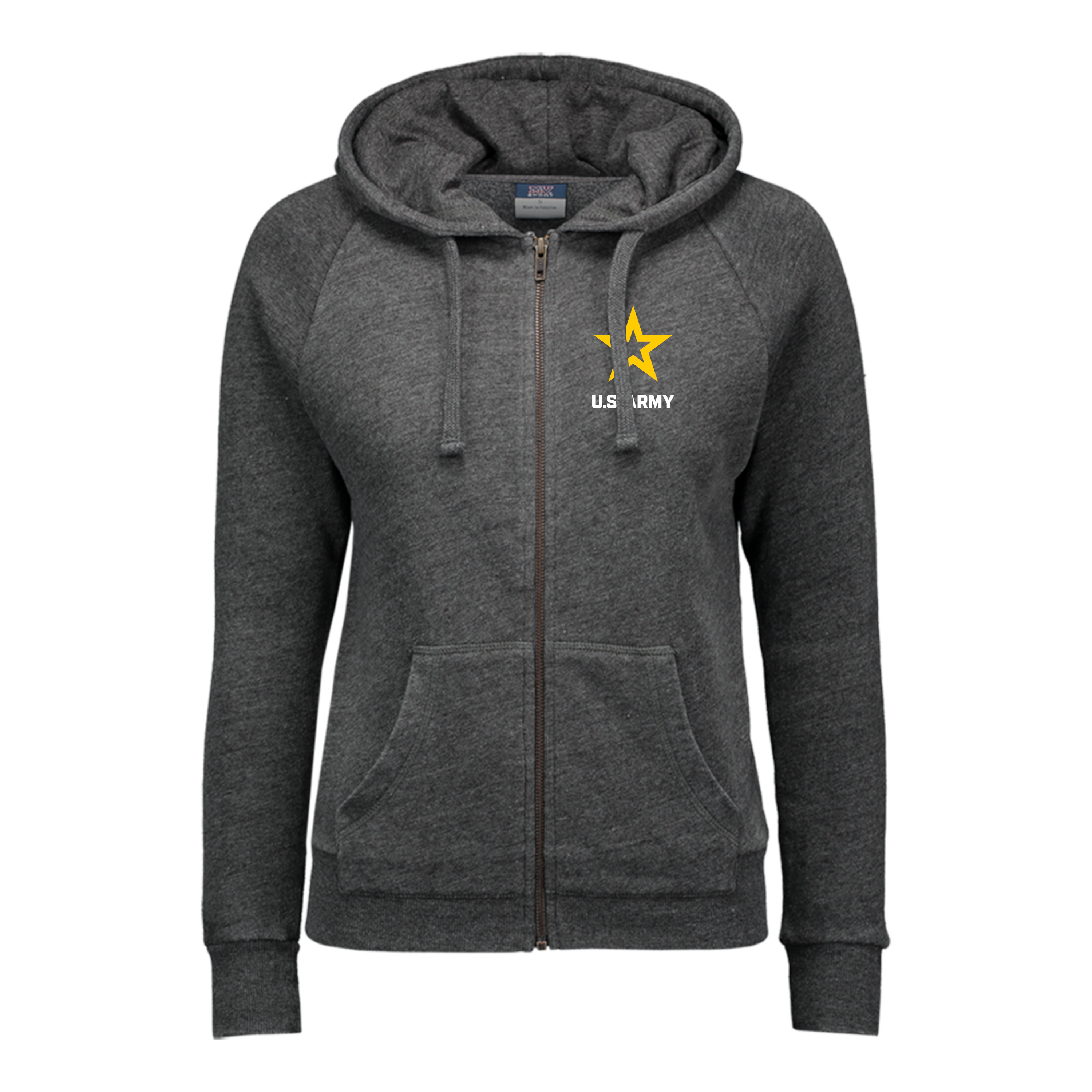 Army Star Ladies Angel Fleece Full Zip Hoodie