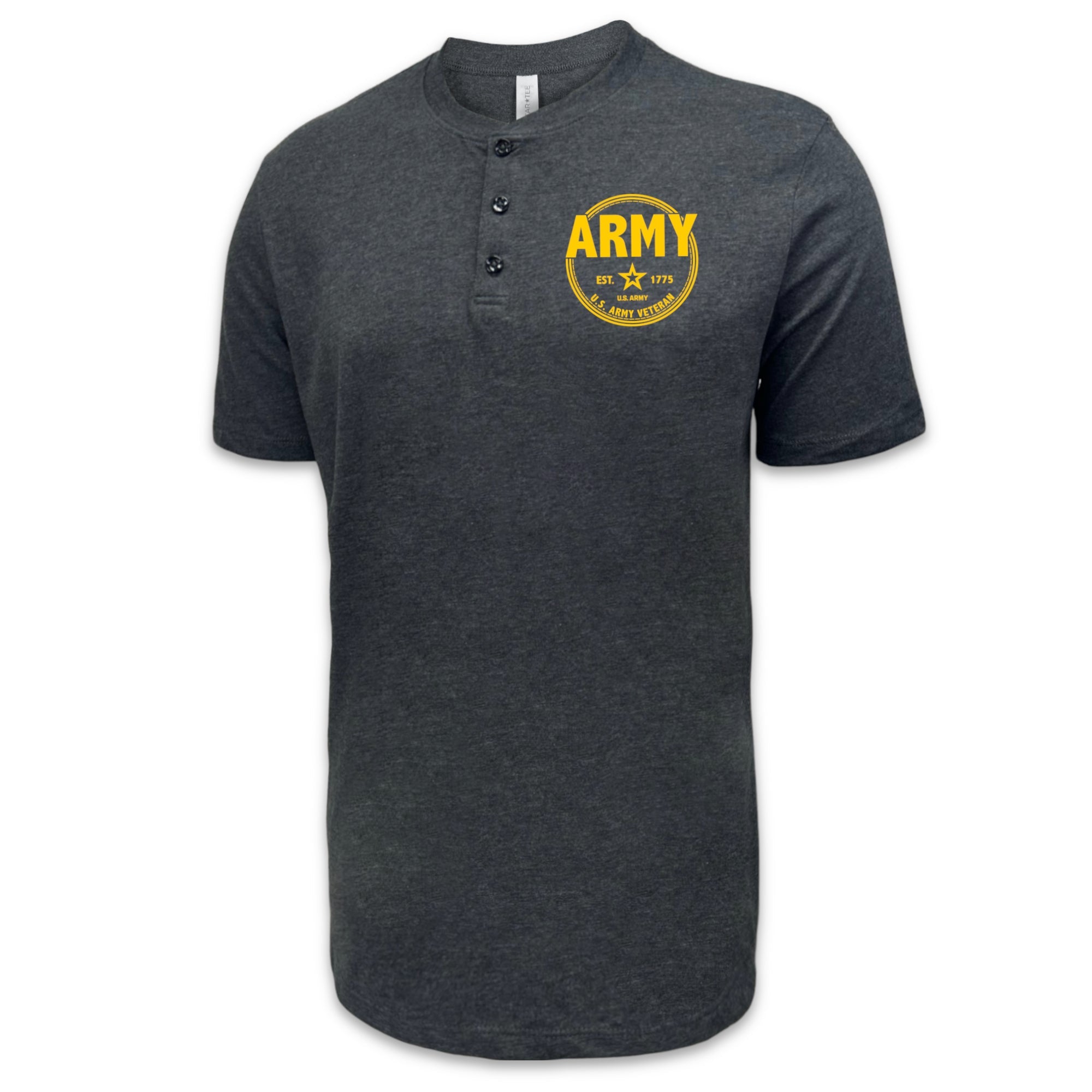 Army Veteran Mens Henley T-Shirt