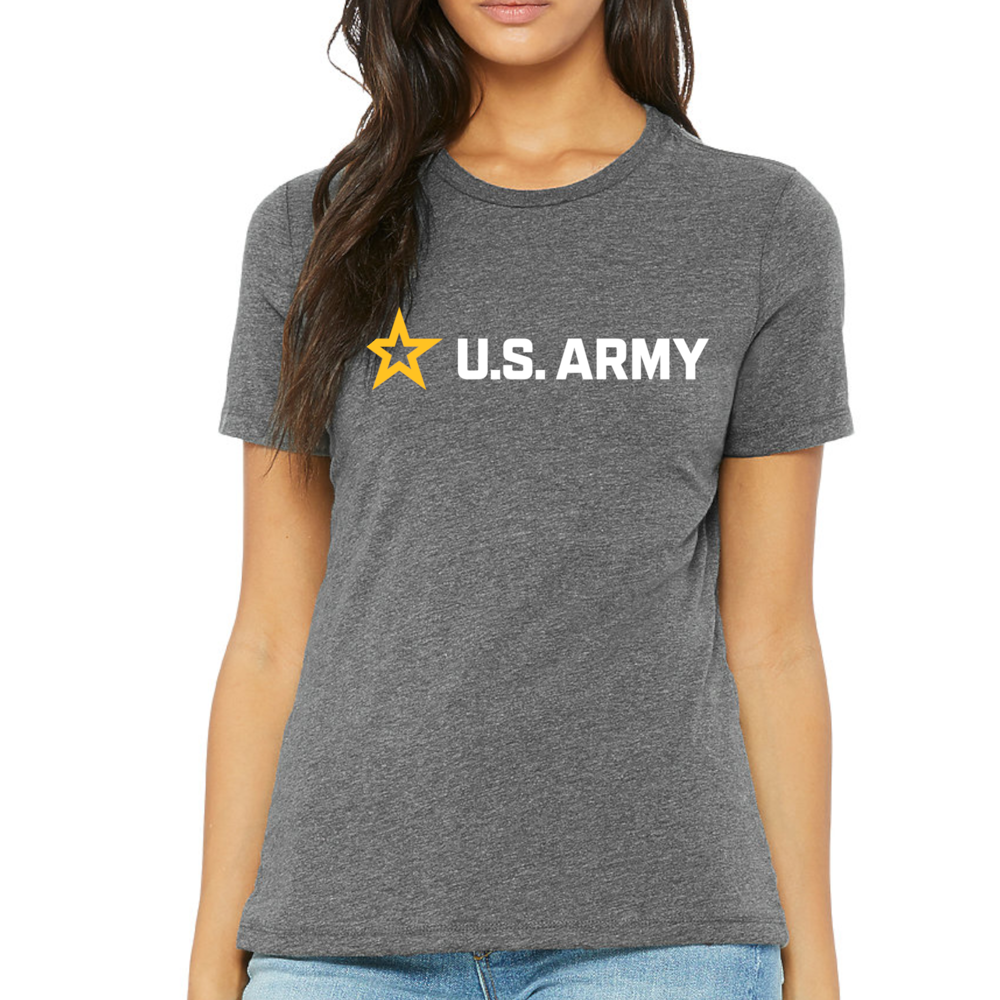 Army Star Ladies Full Chest Logo T-Shirt