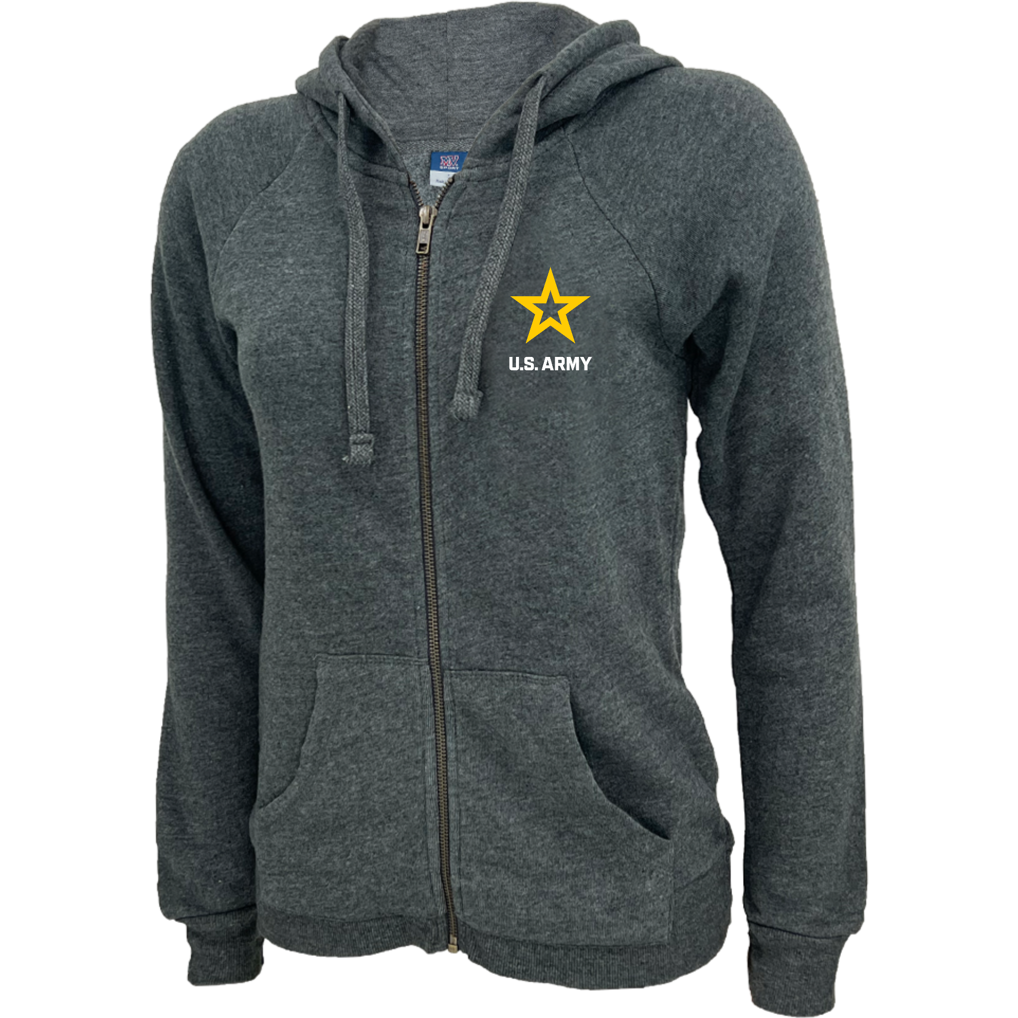 Army Star Ladies Angel Fleece Full Zip Hoodie