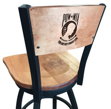 Load image into Gallery viewer, POW/MIA Swivel Stool with Laser Engraved Back*