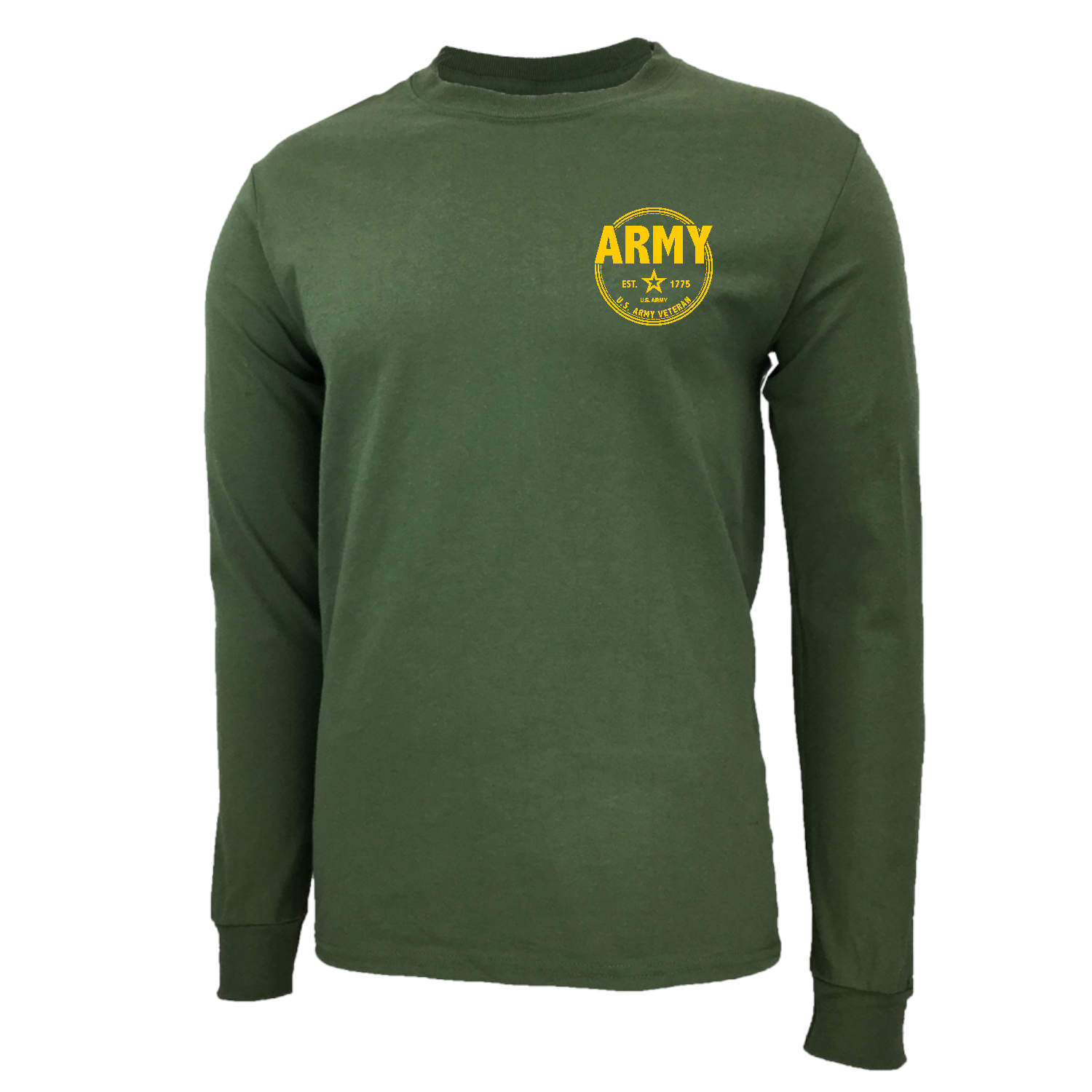 Army Veteran Left Chest Long Sleeve T-Shirt