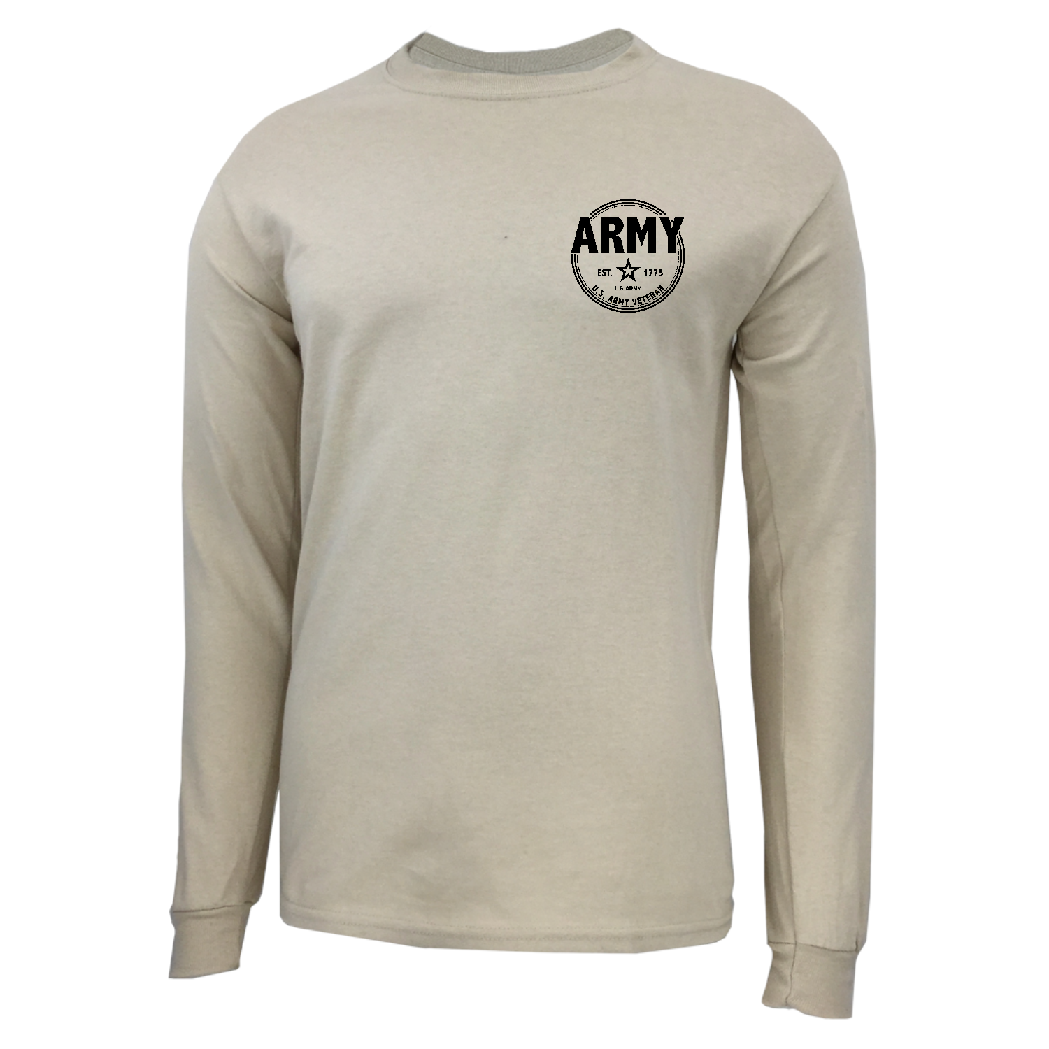 Army Veteran Left Chest Long Sleeve T-Shirt