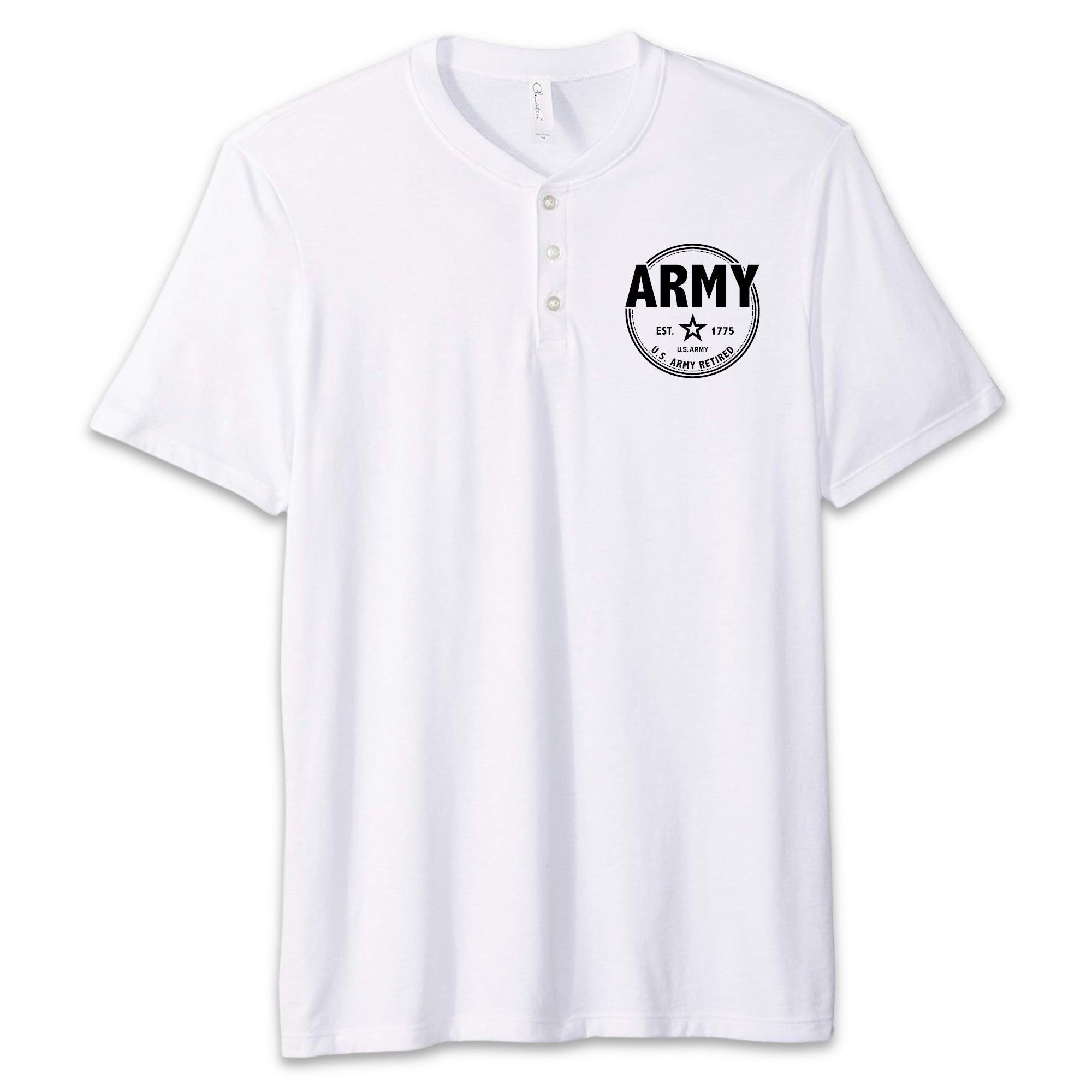 Army Retired Mens Henley T-Shirt