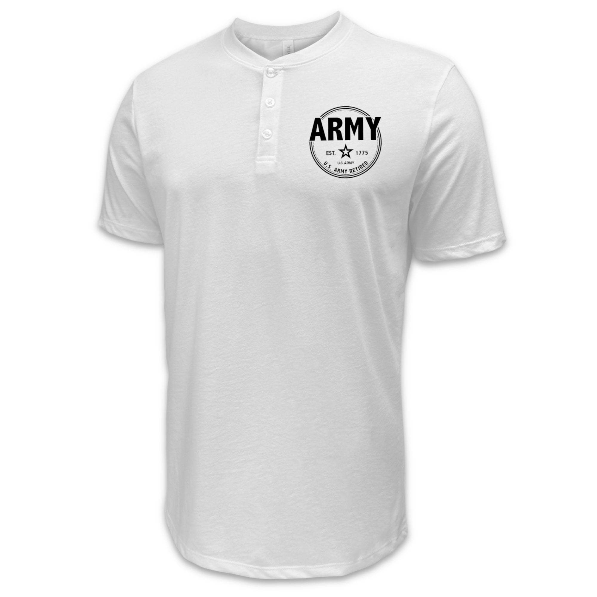 Army Retired Mens Henley T-Shirt