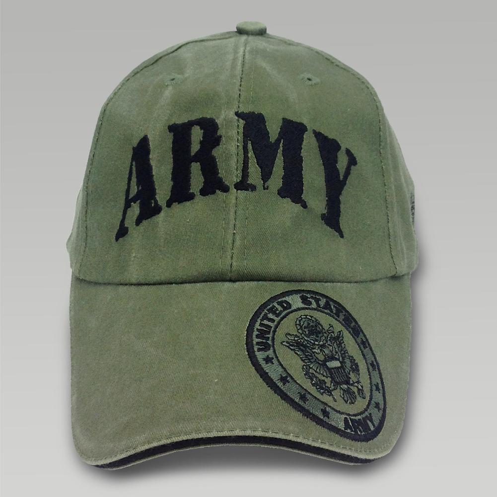 Army Crest On Bill Hat