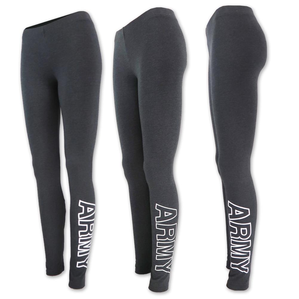 ARMY LADIES LOVE 'EM LONGER LEGGINGS (CHARCOAL) 2