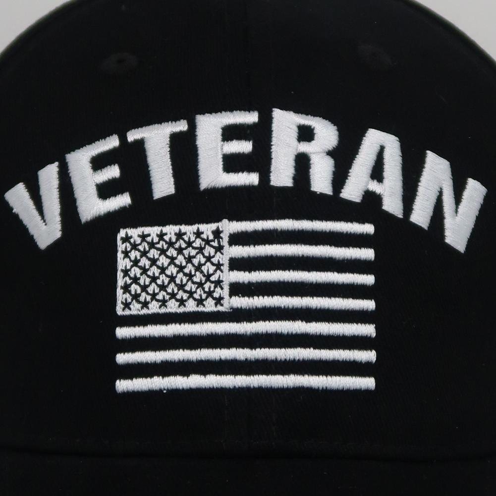 VETERAN FLAG HAT (BLACK)