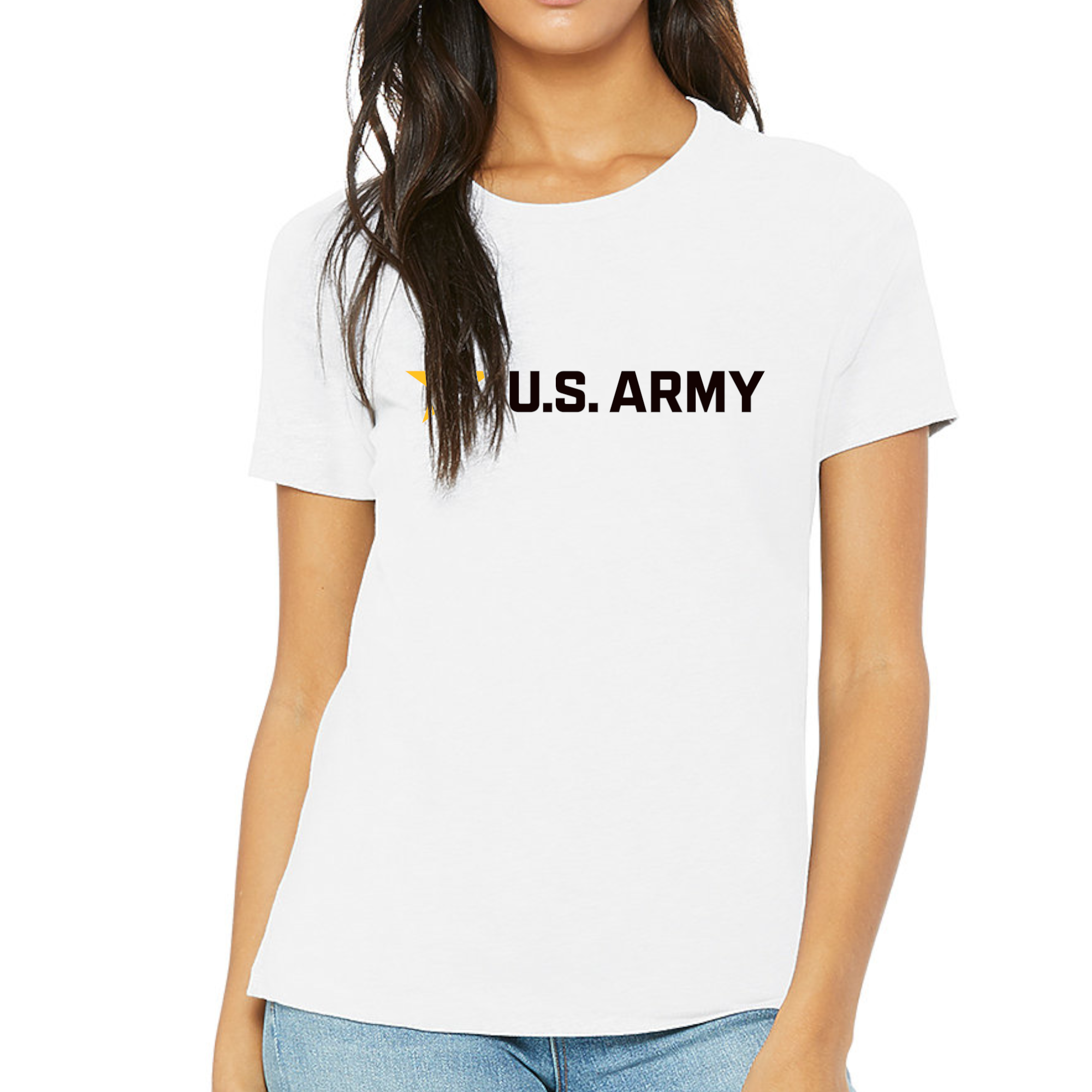 Army Star Ladies Full Chest Logo T-Shirt